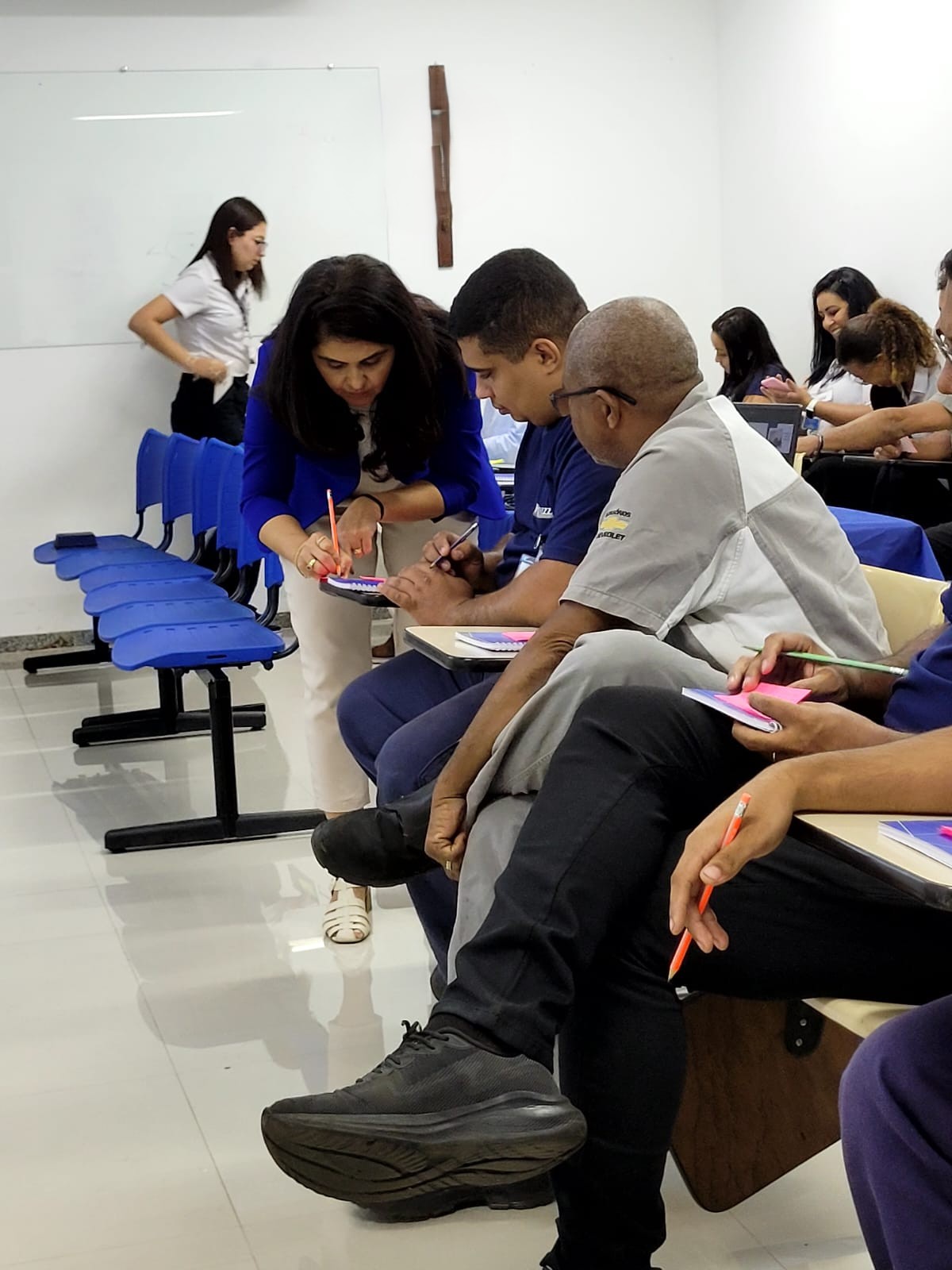 Dinâmica em sala de treinamento